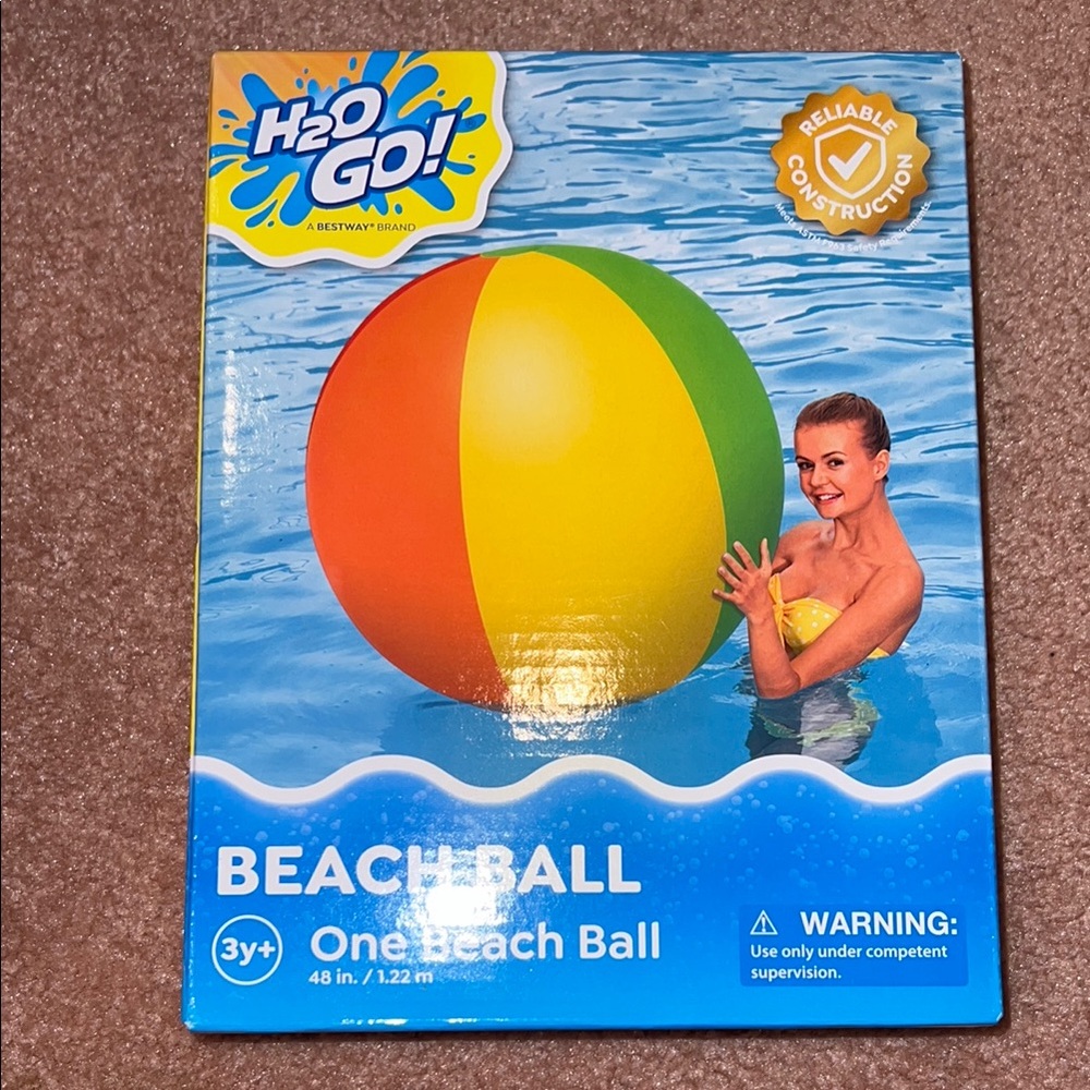 NIB H2O Go! Huge 48in multicolor Beachball